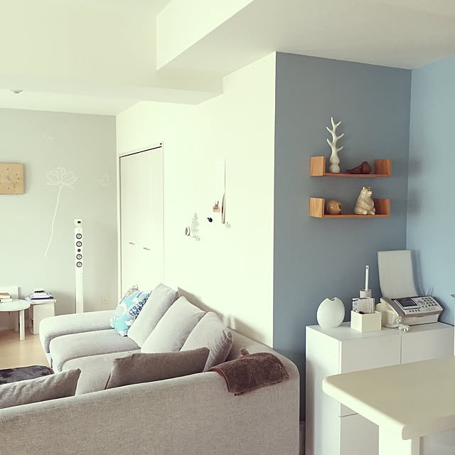 Lounge,リサラーソンカレンダー,RC北海道支部,アクセントウォール,塗装,北欧,ムーミン unichanの部屋