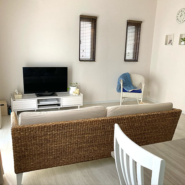 広く見せたい,夏のスペシャルクーポン,RoomClipショッピング,テレビボード,狭小住宅,狭い,建て売り,リゾート風にしたい,佐藤産業,地中海スタイル,Lounge tonchiの部屋