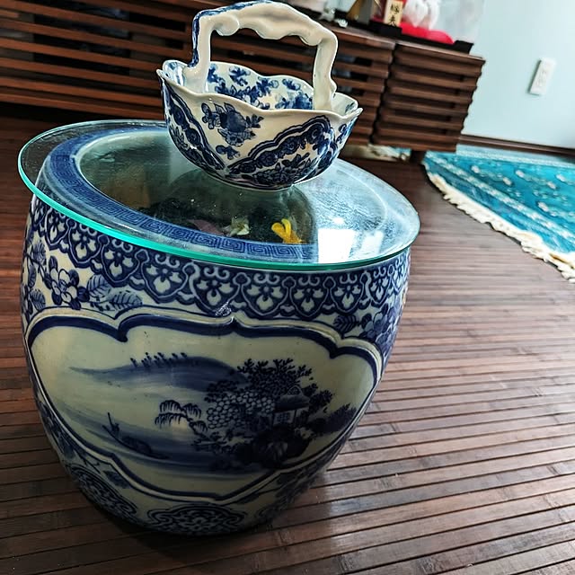 Bedroom,レトロ,イベント参加,火鉢,レトロ陶器,無言フォロー＆いいねすいません,押し逃げごめんなさい,イケヒコ竹ラグ,トルクメン風 洗えるラグ hanareの部屋
