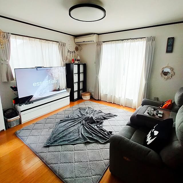 Overview,幾何学模様,IKEA,イケア,ブランケット,HARKAL,イケヒコ,IKEHIKO,ボリュームラグ JKの部屋