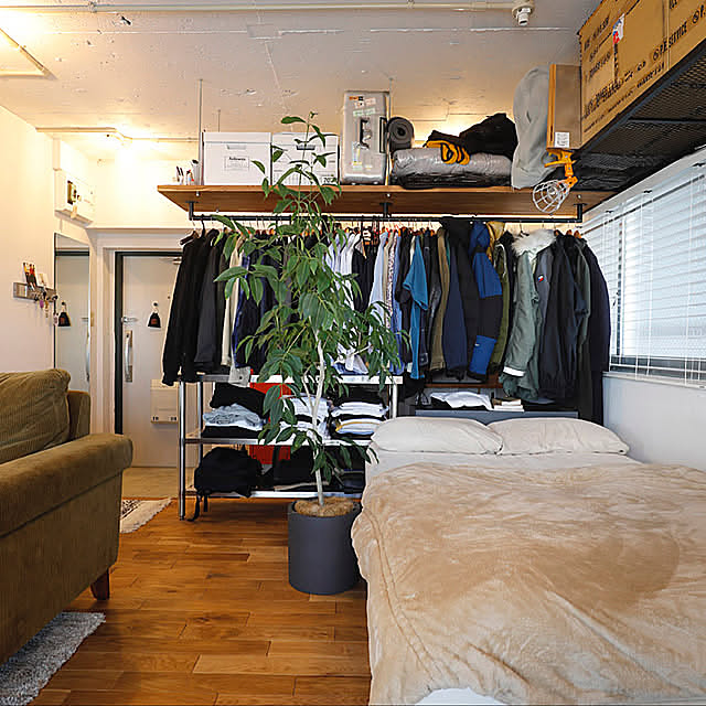 リノベーション,Pacific parts center,観葉植物,おざきフラワーパーク,ゼロハリバートン,無印良品,Bedroom hayayaの部屋