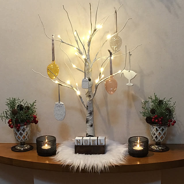 ニッチ,キャンドル,フウの実,サンキライの実,ブルーアイス,ittala,クリスマス,ナチュラルキッチン,Salut!の雑貨,ニトリ,Entrance Mikarinの部屋