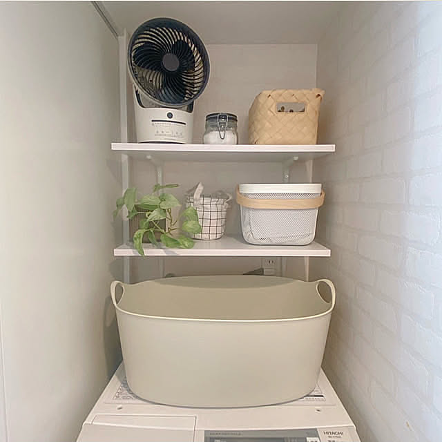 Bathroom,ブラケット,IKEA,洗濯機上収納,洗濯機まわりの収納 biroballonneの部屋