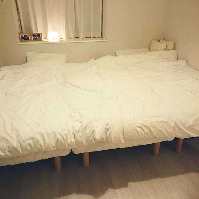 Bedroom,シンプルライフ,シンプル,ナチュラル,すっきり,すっきり暮らしたい,マンション暮らし,すっきりさせたい,マンション,シンプルインテリア,無印良品,マンションインテリア,無印,脚付きマットレス,寝室,アロマディフューザー kazuoの部屋