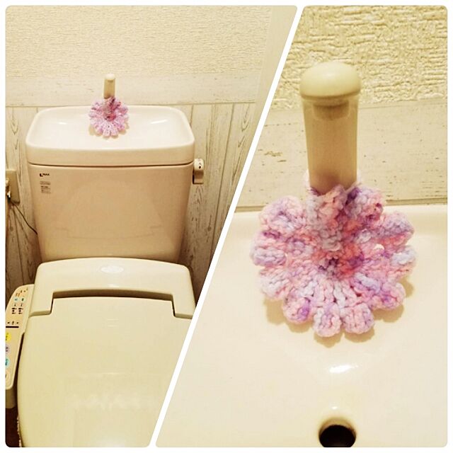 Bathroom,編物,DIY,アクリルたわし,トイレ Tmy.の部屋