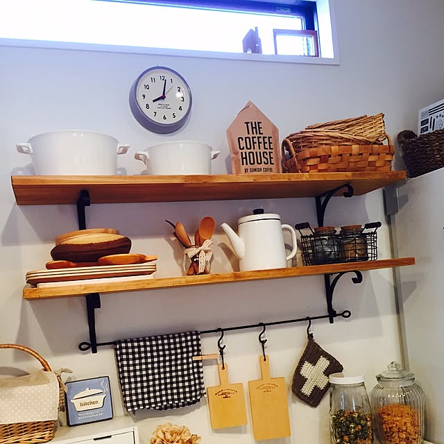 Kitchen,ガラスキャニスター,ガラス瓶,旦那頑張りました,加工なしの写真,studio m,Studio Clip,見せる収納 ikki0330の部屋