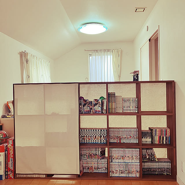 Bedroom,無印良品,子供部屋,スタッキングシェルフ,子供部屋 壁,間仕切り収納,背面隠し,スタッキングシェルフ無印良品,背面パネル,背面DIY,背面ボード machaの部屋