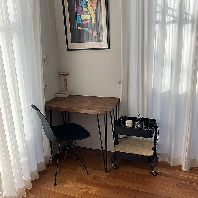 RoomClipショッピング,ウェルカムクーポン,My Desk,ホーグスマ,IKEA,ニトリ,充電ステーション,バスケットトローリー,二世帯 rizumamaの部屋