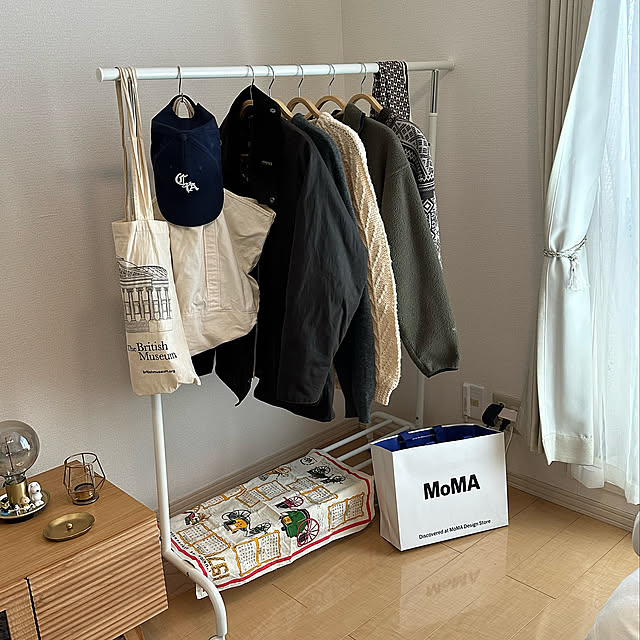 IKEA,テレビ台,ライト,間接照明,ハンガーラック,一人暮らし,シンプル,照明,ナチュラル,Overview heyyukoの部屋