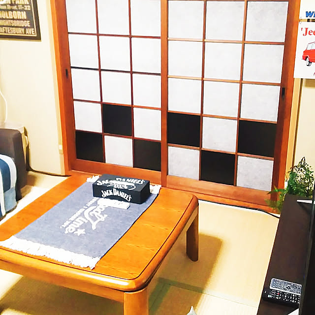 Overview,10分でできる,ＤＩＹ,ジャックダニエル,ステンシル,カフェ風インテリアを目指して,カフェ風インテリア,ダイソー,イベント参加します♡,コレ、DIYしたよ！,一人暮らし,コロナが早く終息しますように,カフェ,しょうじリメイク yama_p-の部屋