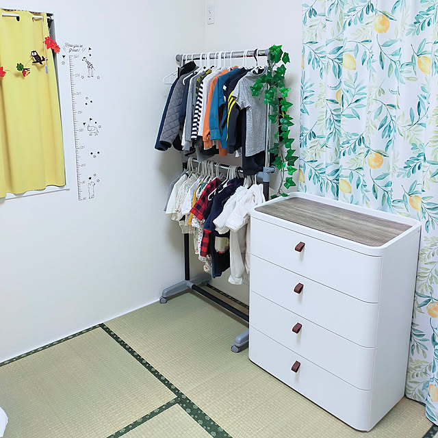 Overview,収納家具,子供服収納,ロイヤルドロアー,RoomClipショッピング,おうち見直しキャンペーン,和室,引き出し,チェスト,ハンガー収納,たたみの部屋,家事を楽に mitsumitsuの部屋