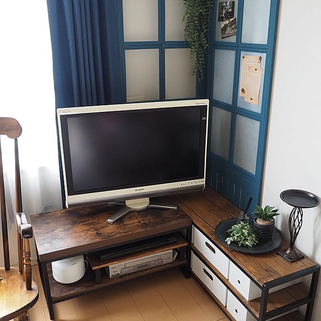 Overview,DIY,パーテーション,テレビボード,ニトリのテレビボード,テレビ台,ニトリ ローボードステイン80N toukoの部屋