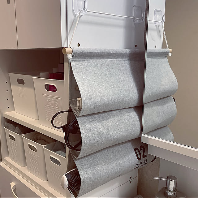ドライヤー収納,ランドリーラック,洗面所 収納,ダイソー,100均,Bathroom mio1127miyu1104.luvの部屋