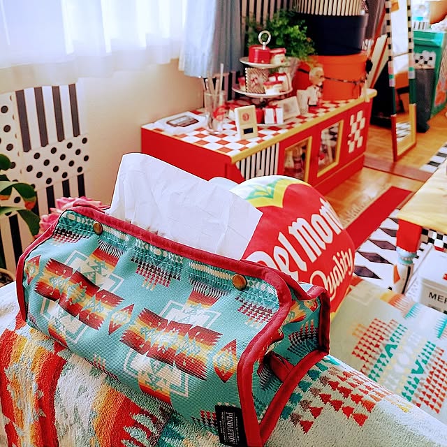 Lounge,ティッシュケース,Pendleton,チーフジョセフアクア,ソファの背が定位置,ごちゃごちゃ,ペンドルトン AllMeの部屋