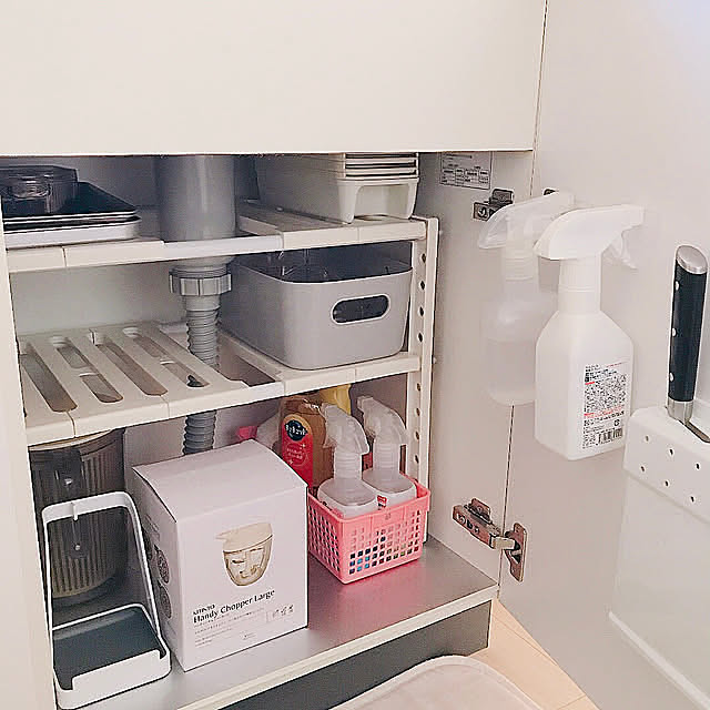 Kitchen,シンク下収納,デッドスペース,2LDK,断捨離,賃貸アパート,癒しの空間,賃貸でも楽しく♪,イベント参加,心地よい暮らし,収納を見直す,スッキリした暮らし,イベント用なのでコメントお気遣いなく。,掃除しやすい暮らし,賃貸あるある収納,シンク下活用,ミニマリストを目指して natsuの部屋