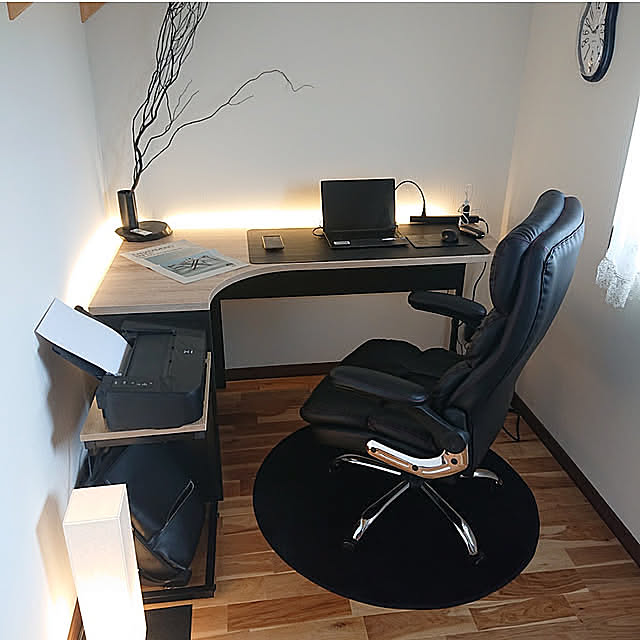 My Desk,趣味部屋,書斎部屋,間接照明 hi..ihの部屋