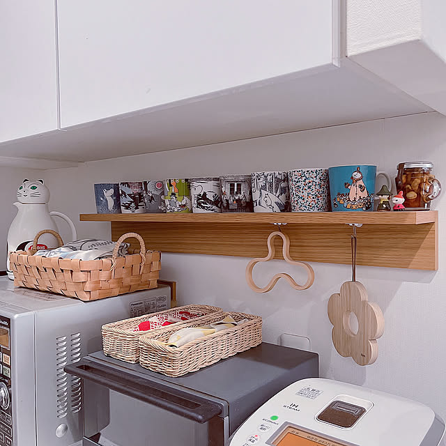 無印良品 壁に付けられる家具,北欧,北欧インテリア,お茶の時間,ムーミンマグ,Kitchen Noricoの部屋