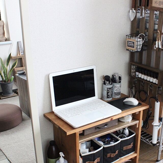 My Desk,メイクスペース,DIY,一人暮らし,リメ缶,鏡 tankの部屋