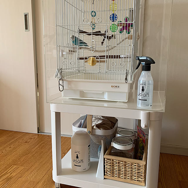 セキセイインコ,インコと暮らす家,ペットと暮らす家,暮らしの味方,クイックルしやすい部屋,小掃除,クイックル,収納アイデア,シンプル,ナチュラル,Lounge komakiの部屋