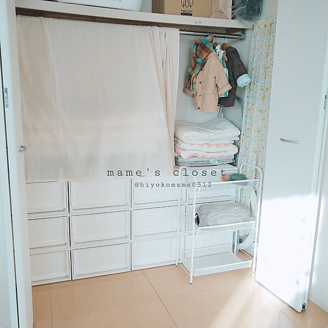 My Shelf,衣装ケース,賃貸でも諦めない！,北欧,こどもと暮らす。,収納,賃貸マンション,こどもと暮らすインテリア,雑貨,赤ちゃんのいる暮らし,ナチュラル,キッチンキッチン,賃貸リメイク,クローゼット収納,クローゼット,収納見直し,収納アイデア hiyokomame0512の部屋