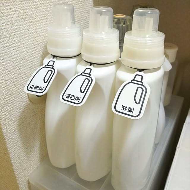 Bathroom,モノトーン,ホワイト化,セリア,洗剤ボトル,プラバン so.chan1002の部屋