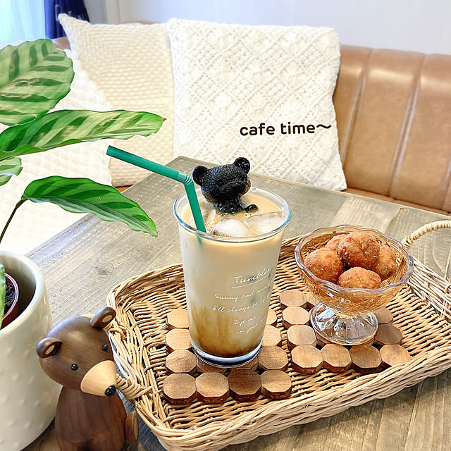 アイスキャラメルラテ,くまさん♡,ホッとひと息,カフェタイム,わたしの休日のすごし方,ナチュラルインテリア,2枚目あります,ナチュラル雑貨,ナチュラルカラー,すきなものに囲まれた暮らし,いつも見てくださって、感謝です♡,コメントお気遣いなく♡,おうち時間,My Desk e.and.m.mamaの部屋