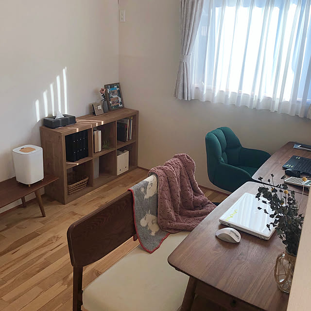 ブランケット,小さなお部屋,RoomClipショッピング,おうち見直しキャンペーン,本棚,加湿器,書斎,シェルフ,オープンラック,パソコンスペース,My Desk,冬支度 kossyの部屋