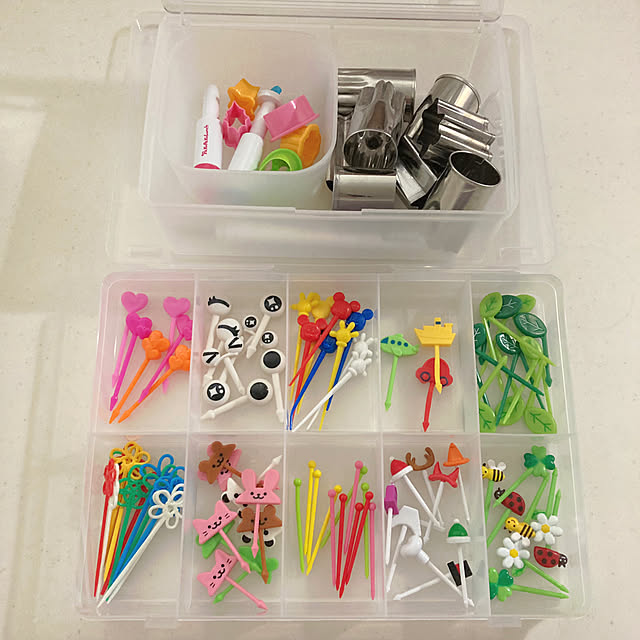 SIKIRI,ピック,型抜き,小物収納,整理整頓,整理収納,seria,こどもと暮らす,100均,Kitchen,ピック収納,お弁当グッズ,キャラ弁グッズ aの部屋
