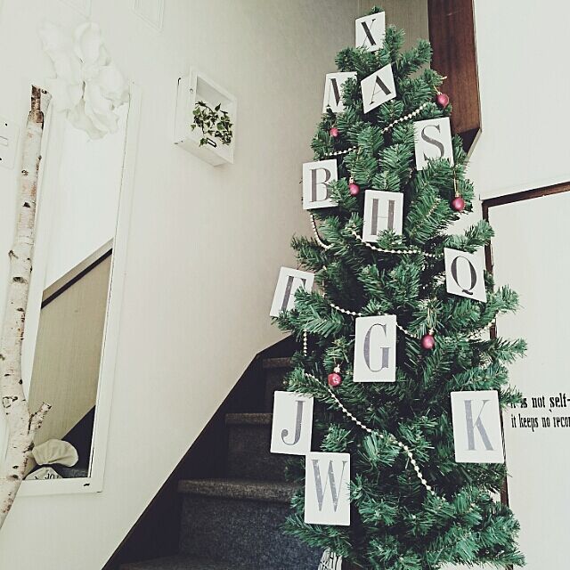 Entrance,クリスマス,クリスマスツリー,オルネドフォイユ,インスタと同じpic,アルファベットカード ichikomamaの部屋