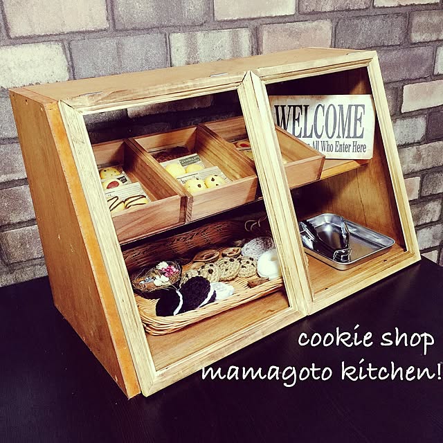 Kitchen,ままごとキッチン,フェイクスイーツ,chocolate-cafeちゃん♡,セリアリメイク,makomiさんのショーケースを参考に♡,しゃれとんしゃあ会,賃貸,81組,RCの出会いに感謝♡,ナチュラルも男前も好き,セリア,団地,インスタ→xsayo.xです♡,cafe風,キッチンカウンターDIY,関西好きやねん会 sayo.の部屋