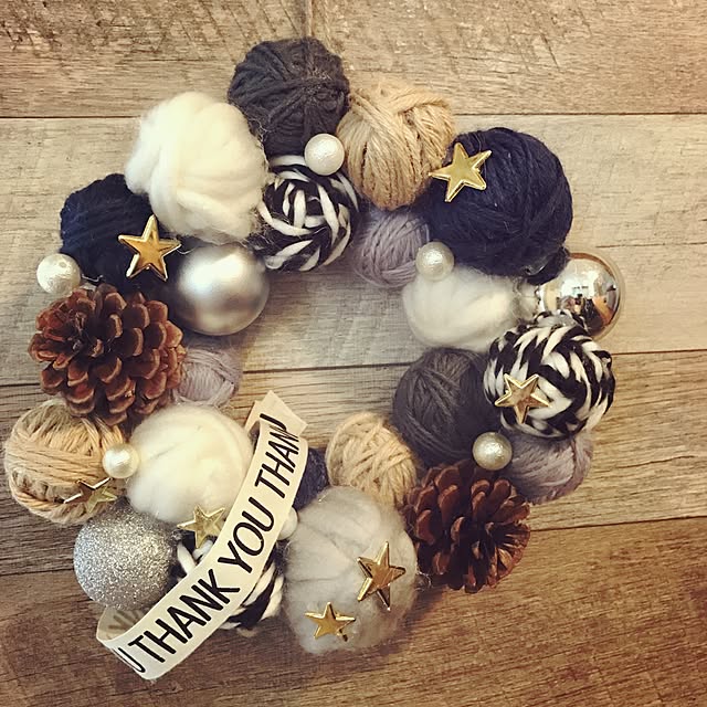 クリスマスリース,セリア,RC九州支部,しゃれとんしゃあ会,リース,壁紙屋本舗,ダイソー,クリスマス,アクセントウォール,On Walls tokoの部屋