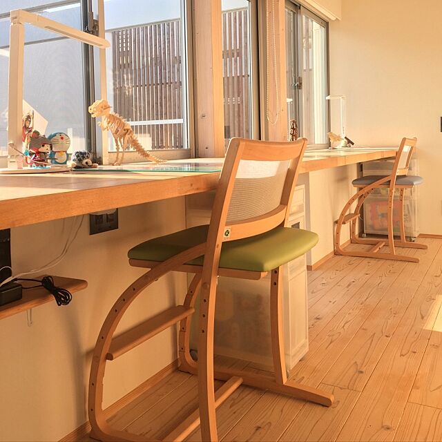 My Desk,ニトリ,セリア,カリモク学習椅子,学習机,シンプルが好き,すっきり暮らしたい,ナチュラル,無印良品,建築家デザイン,杉の床,カリモク 86yuki39の部屋