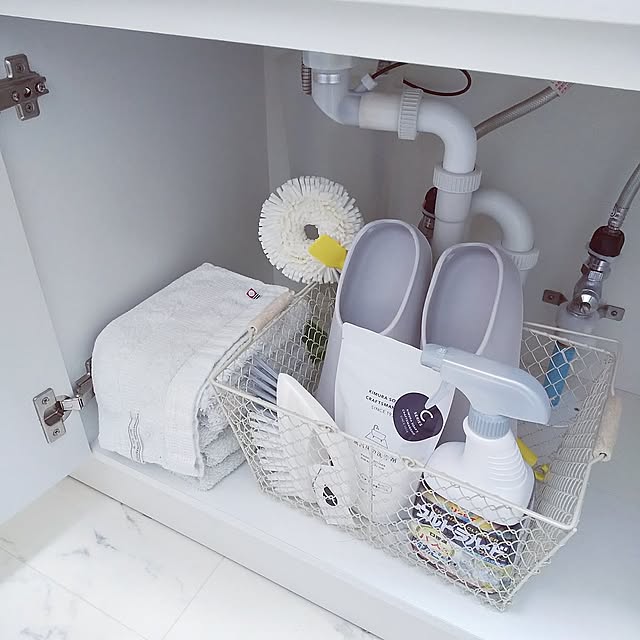 Bathroom,掃除道具の収納,洗面台下収納,風呂掃除道具 rikkyの部屋