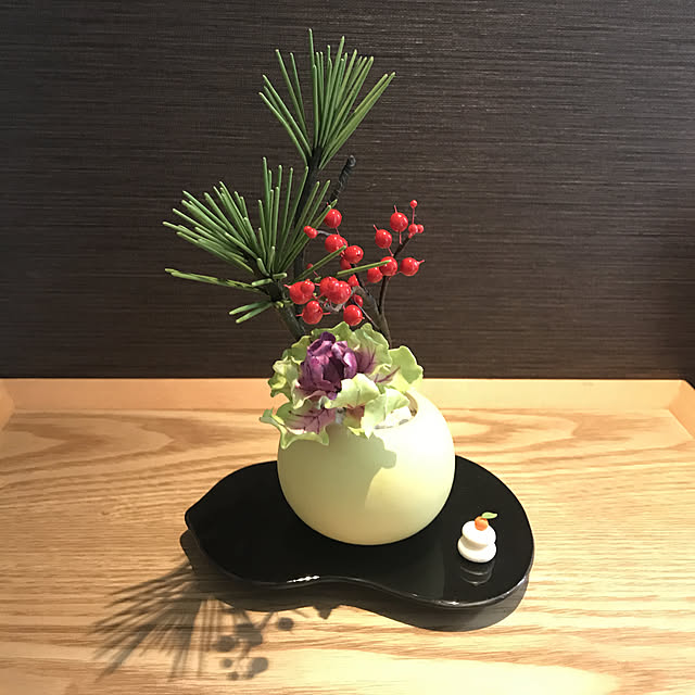 Entrance,樹脂粘土で草花,お正月,フェイクフラワー,ハンドメイド,子供3人 hi_minimalistFの部屋