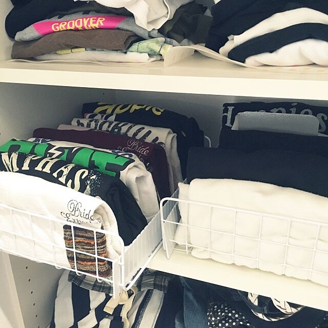 My Shelf,洋服 収納,仕切り板,ワイヤーネット,DIY,収納,洋服,ウォークインクローゼット Yukoの部屋