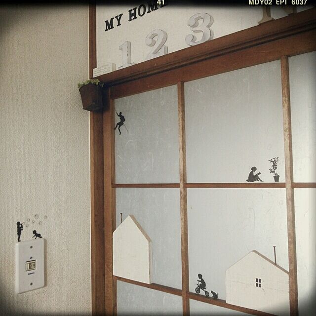 On Walls,セリア,ウッドプロ木端,ウォールステッカー♡ daisorarinの部屋