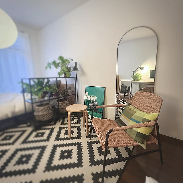 Lounge,忙しい休日,観葉植物,IKEA,一人暮らし,引越し,１K,パーソナルチェア,ラタンチェア,IKEA大好き,部屋作り中 Ruriの部屋