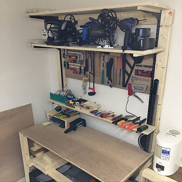 My Desk,2×4材,作業台DIＹ,DIY JAPANの部屋