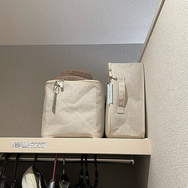 クローゼット,冬物収納,無印良品,ポリエステル綿麻混・ソフトボックス,Bedroom sakabe_shinの部屋