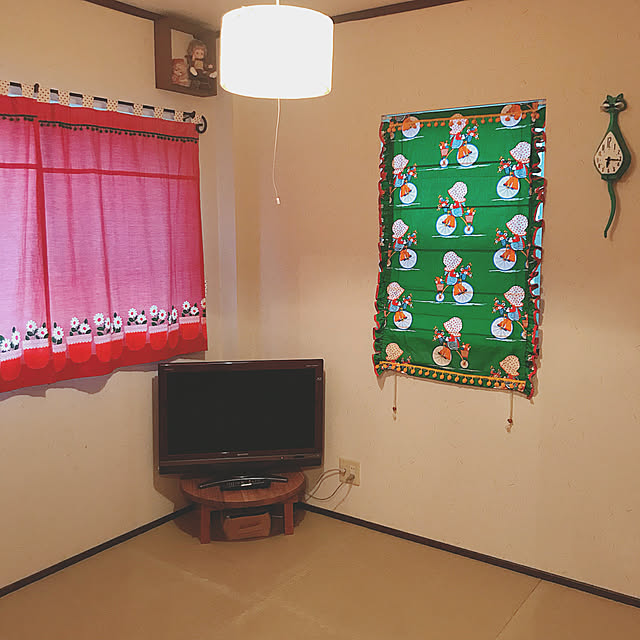 On Walls,断捨離,カーテン 手作り,昭和レトロ,レトロ,和室 meの部屋