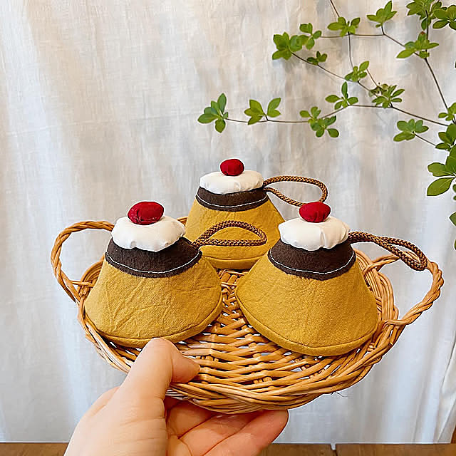 ハンドメイド,ミンネで販売しています,楽しみたい,yuika,鍋つかみプリン,プリン鍋つかみ,鍋つかみ,オリジナル,cafeグッズ,Kitchen kuromameの部屋