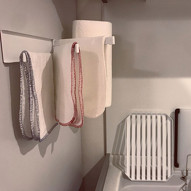 布巾ハンガー,無印良品,モノトーン,ホワイトインテリア,TOWER,山崎実業,Kitchen momosukeの部屋