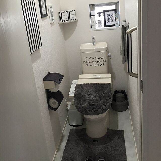 Bathroom,IKEA,100均,モノトーン,ダイソー,セリア mina616の部屋