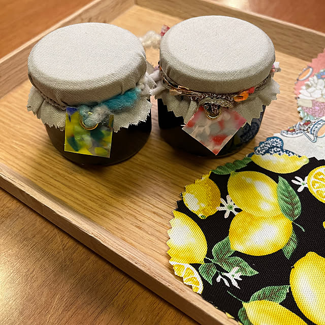 My Desk,ラッピング,ジャム手作り,手作りジャム,ブルーベリージャム,カットクロス,セリア,ハンドメイド,エコ,ペットボトルの蓋,ペットボトルのふた,ペットボトルキャップ,マーブル模様,マーブル調,プレゼントタグ Mimoの部屋