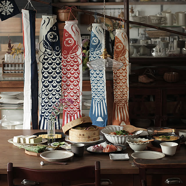 古道具のある暮らし,ペンダントライト,蠣崎マコト,鯉のぼり,クラフト工房LaMano,器のある暮らし,こどもの日,子どもと暮らす,My Desk moco2_homeの部屋