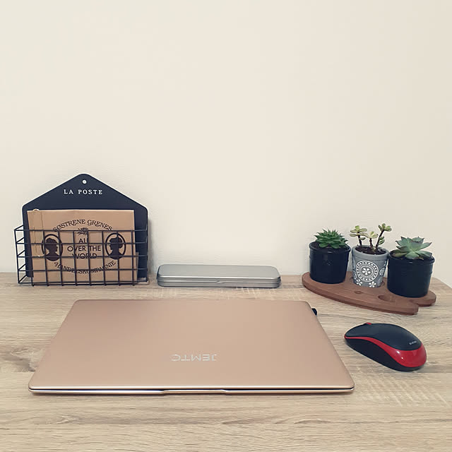 My Desk,おうちモチーフ,パソコンデスク,パソコン周り,多肉植物,セリアの器,ナチュラルキッチンの雑貨,パレット,ソストレーネグレーネ,紙袋,ワイヤーかご,イベントの参加 suzuの部屋