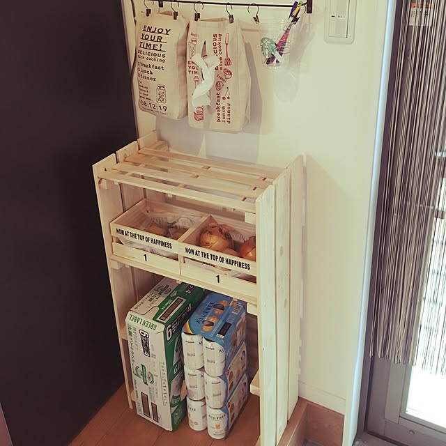 My Shelf,カインズ,野菜ストッカー,DIY,すのこ,すのこ棚DIY,セリア Yukoの部屋