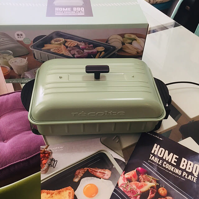 My Desk,私の好きな色,楽天で買ったもの,焼き肉,テーブルクッキングプレート,丸洗いできる,レコルトホームバーベキュー,コンパクト収納,卓上グリル,バーベキュー,コンパクト,シェルグリーン,限定色,レコルト HOME BBQ,カフェ風インテリア UD-mamaの部屋
