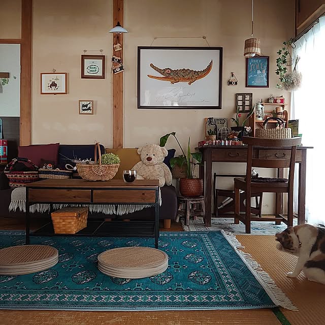 Overview,古い家,夏,古い家でもあきらめない,古い家に暮らす,使えるものは何でも使う！,古い家を楽しむ,古い物も大切に,古い家に住む,築年数46年以上,かご収納,アナベルドライ,かご,かごのある暮らし,和室,畳,木のカメラ手作り,アイスコーヒー,古い机 fukuの部屋
