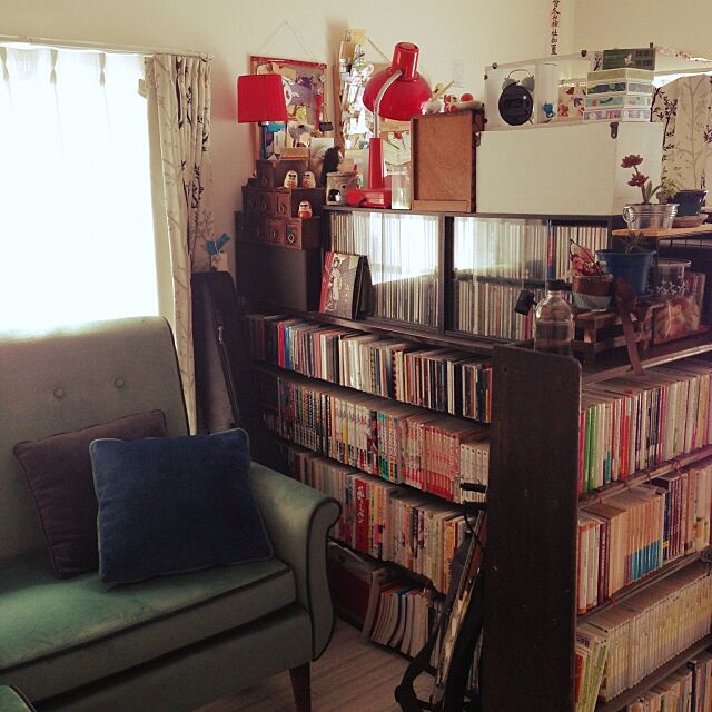 My Shelf,植物,多肉植物,古物,本棚,生活感のある家,ごちゃごちゃ部,ソファ _smms_の部屋